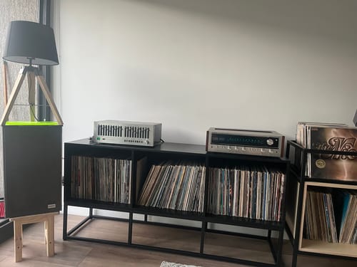 Customer photo review of Mueble para Vinilos Industrial Abedul BLACK — Kallfu.cl