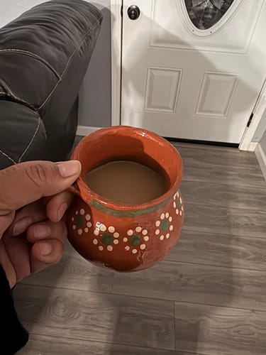 Customer photo review of Mexican Clay Mugs Set of 4 Clay Cups Jarritos Tazas de Barro