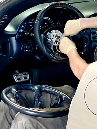 Customer photo review of Genuine Carbon Fiber Steering Wheel For C5 Corvette 1997-2004