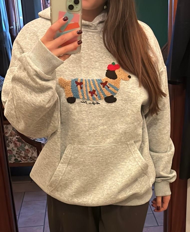 Customer photo review of Aelfric Eden Cartoon Dachshund Hoodie
