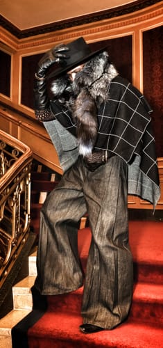 Customer photo review of DOUBLE WIDES- SELVEDGE BLACK