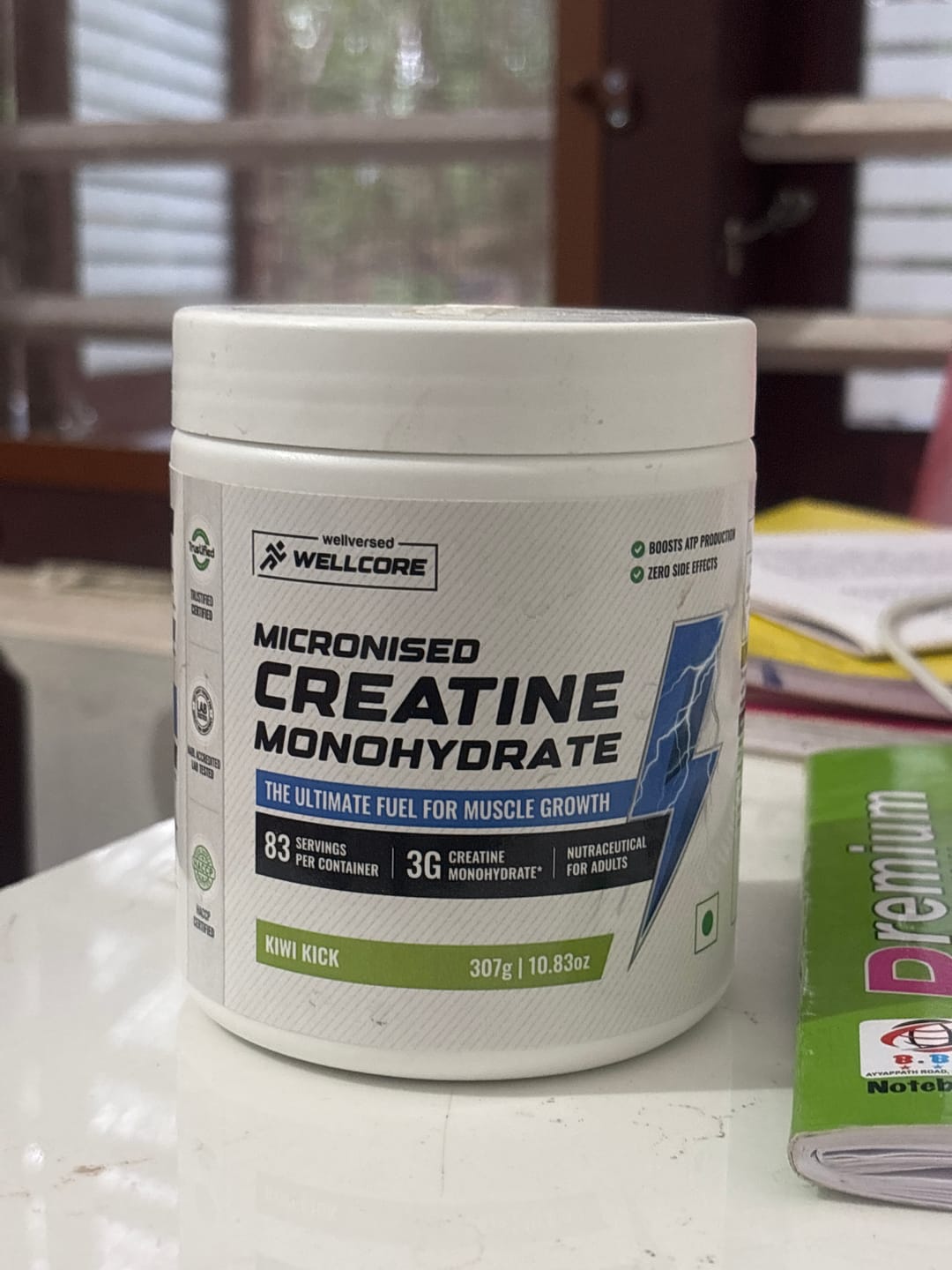 Customer photo review of Wellcore - Pure Micronised Creatine Monohydrate | Kiwi Kick (307g, 83 servings)