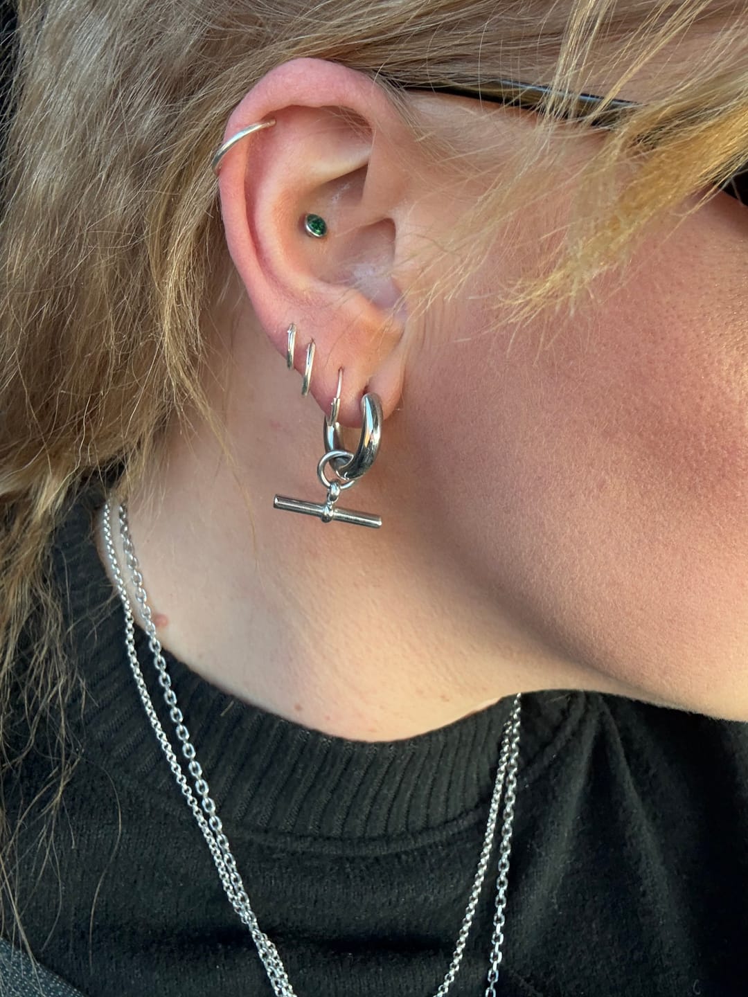 Customer photo review of The Piha T-bar Hoops