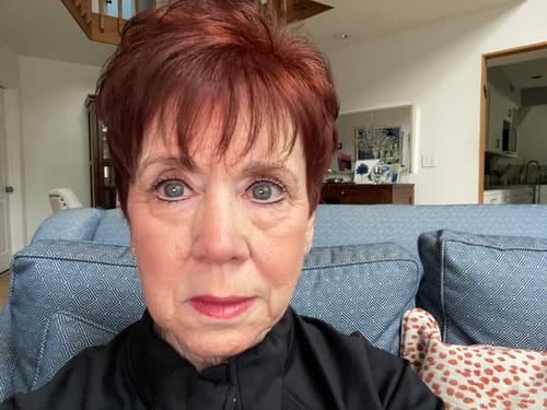 Close-up of a reviewer showing the lengthening effect of My Amazing Lashes Mascara on her eyes.