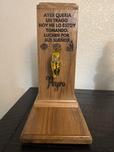 Customer photo review of Casa Master® Wooden Liquor Dispenser: Pour with Style