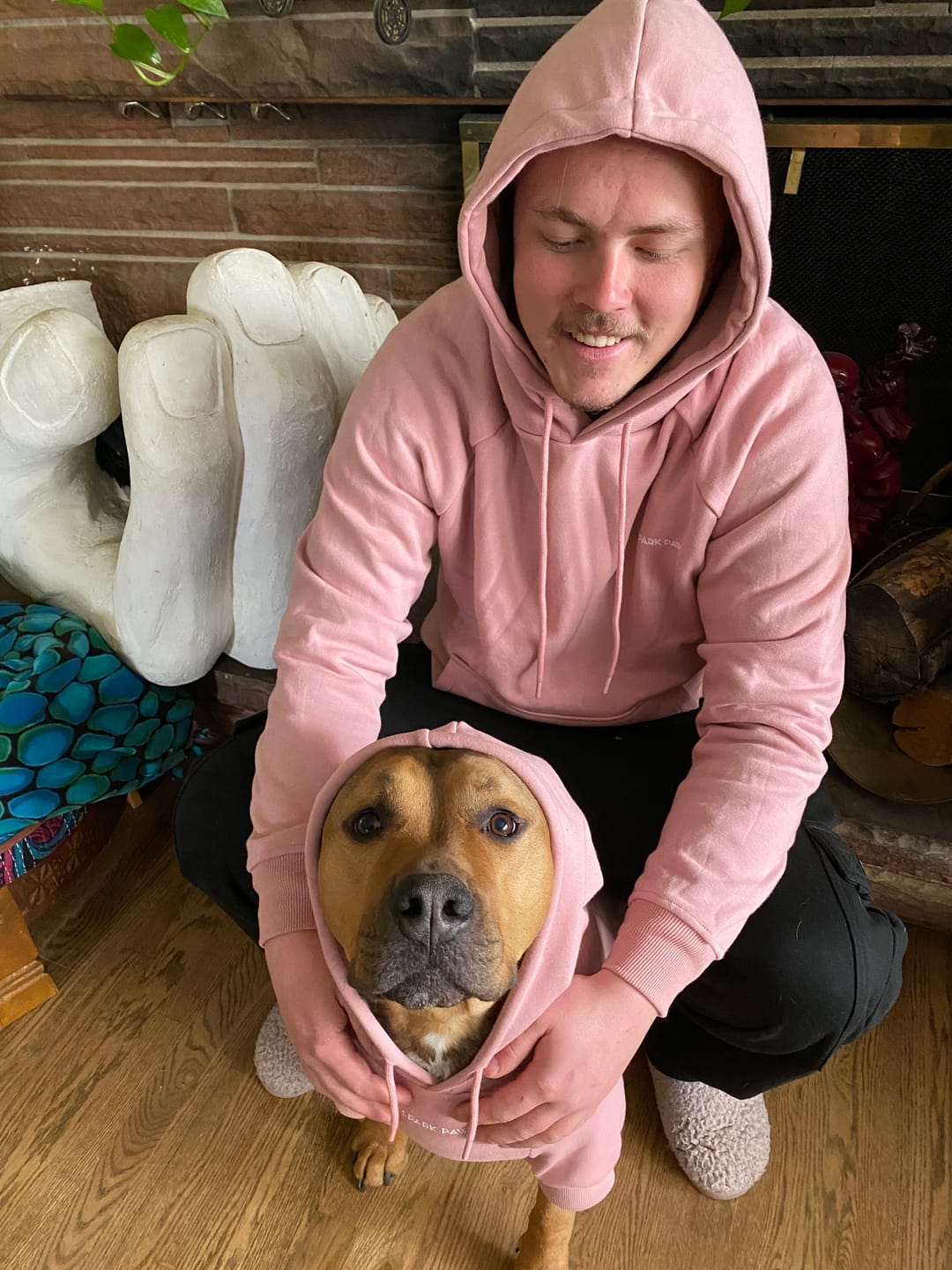 Customer photo review of Color Block Human Hoodies