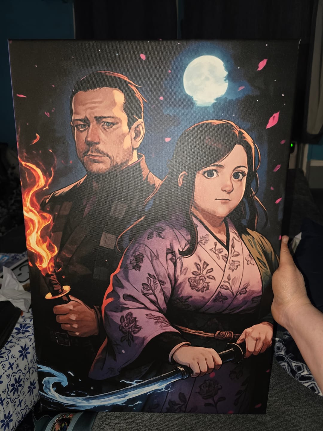 Customer photo review of Personalized Canvas - Portrait in Anime style