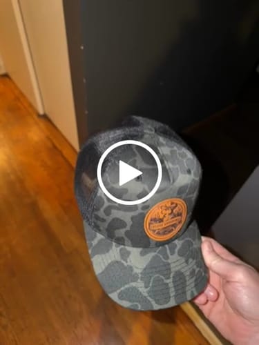Customer video review of Camouflaged Custom Leather Patch Hats Bottomland
