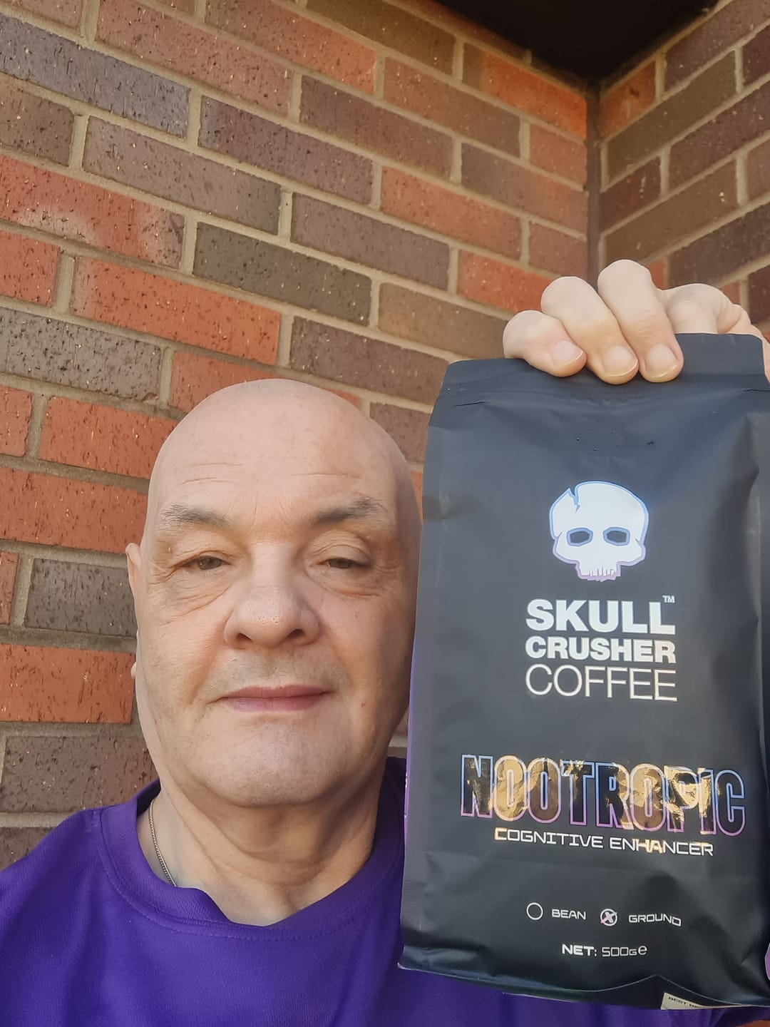 Customer photo review of Skull Crusher Coffee - Nootropic