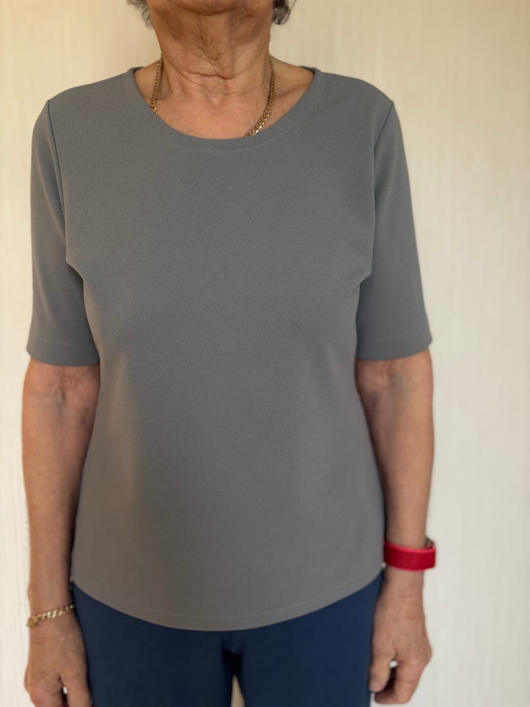 Customer photo review of Plain Scuba Crepe Fabric