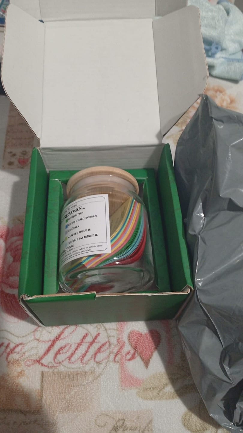 Customer photo review of Huzur Kavanoz - 150 Ayet - 10 Renkli