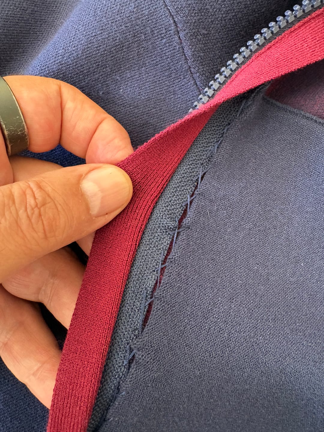 Customer photo review of Miglia Hoodie- Maritime Blue