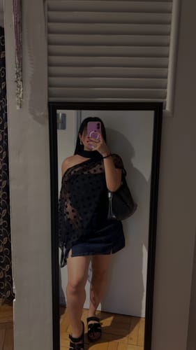 Customer photo review of TOP BOLERO LUNARES NEGRO