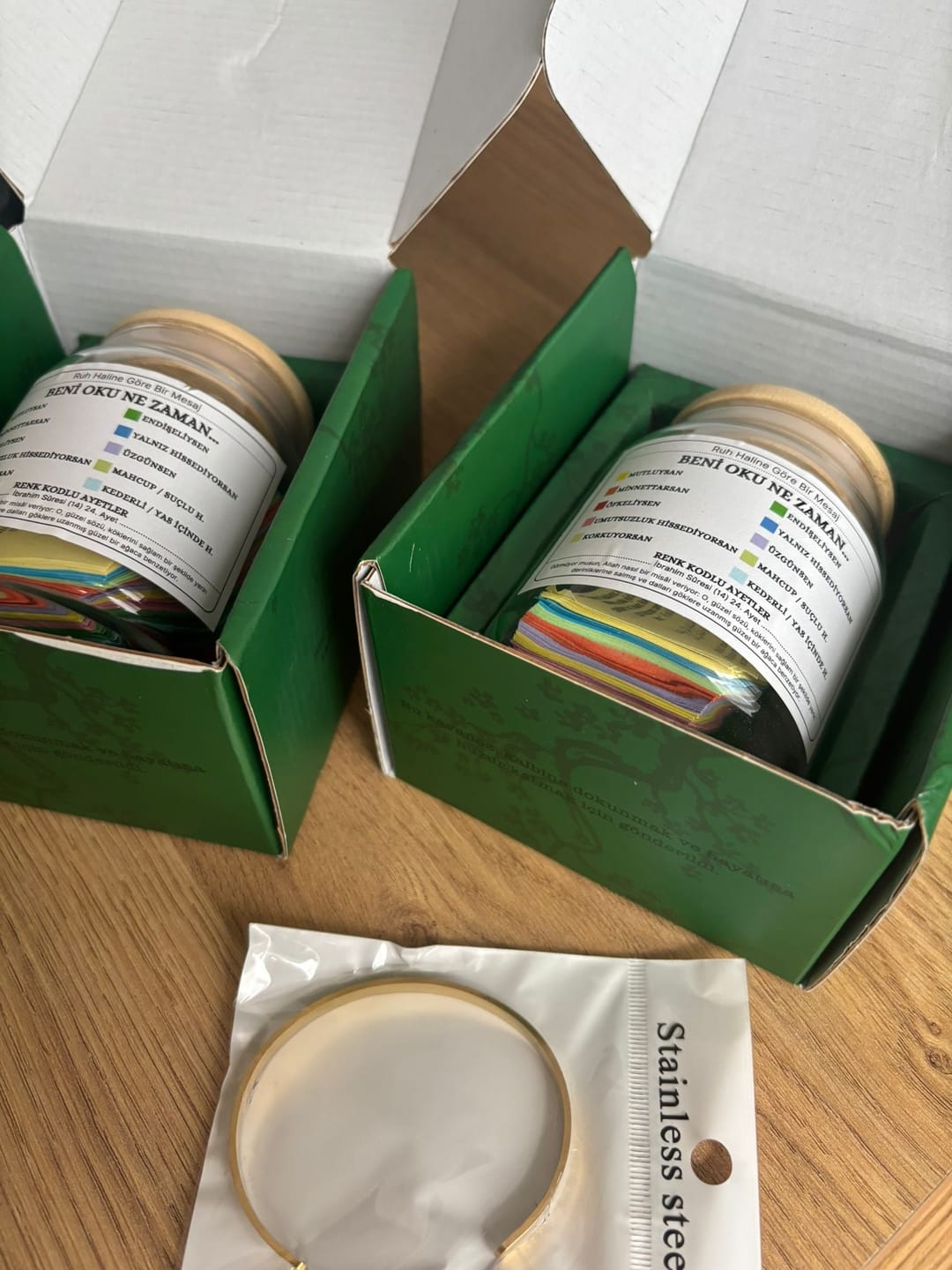 Customer photo review of Huzur Kavanoz - 150 Ayet - 10 Renkli