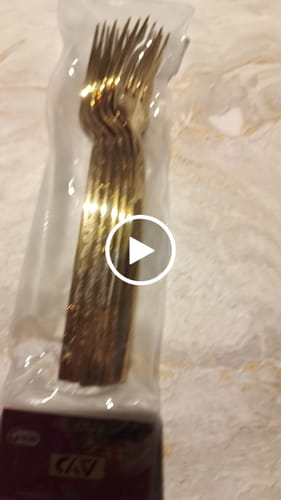 Customer video review of AYD 6 Piece Open Golden Fork - Plain