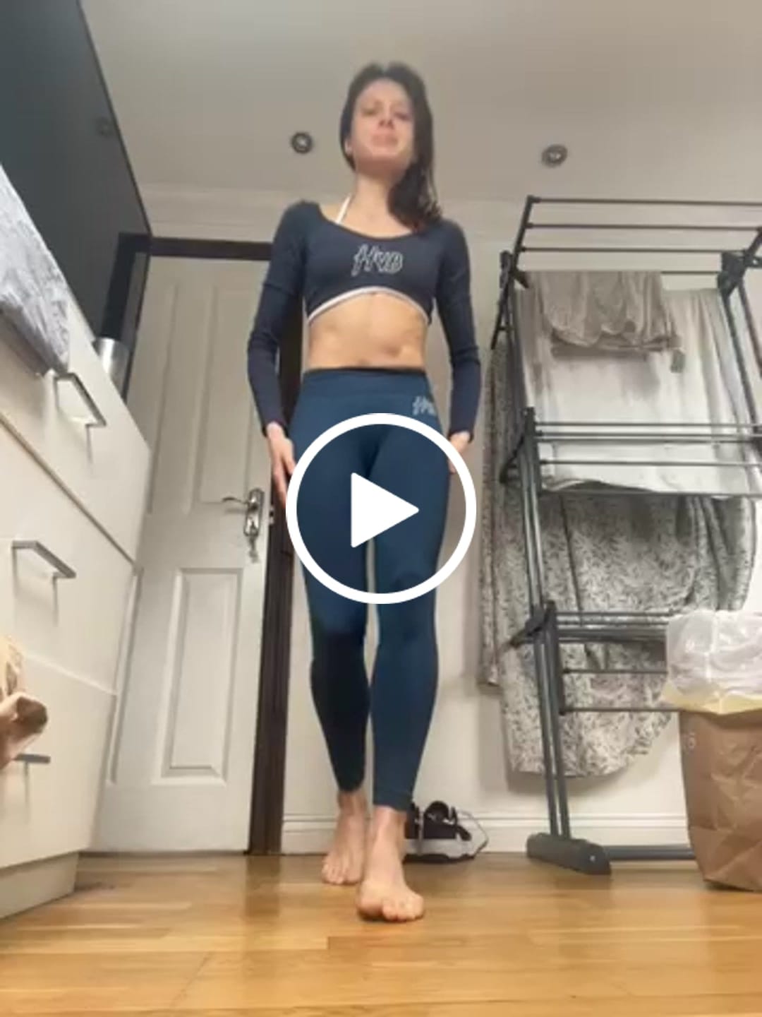 Customer video review of CROP TOP ILLUSION BLU NAVY