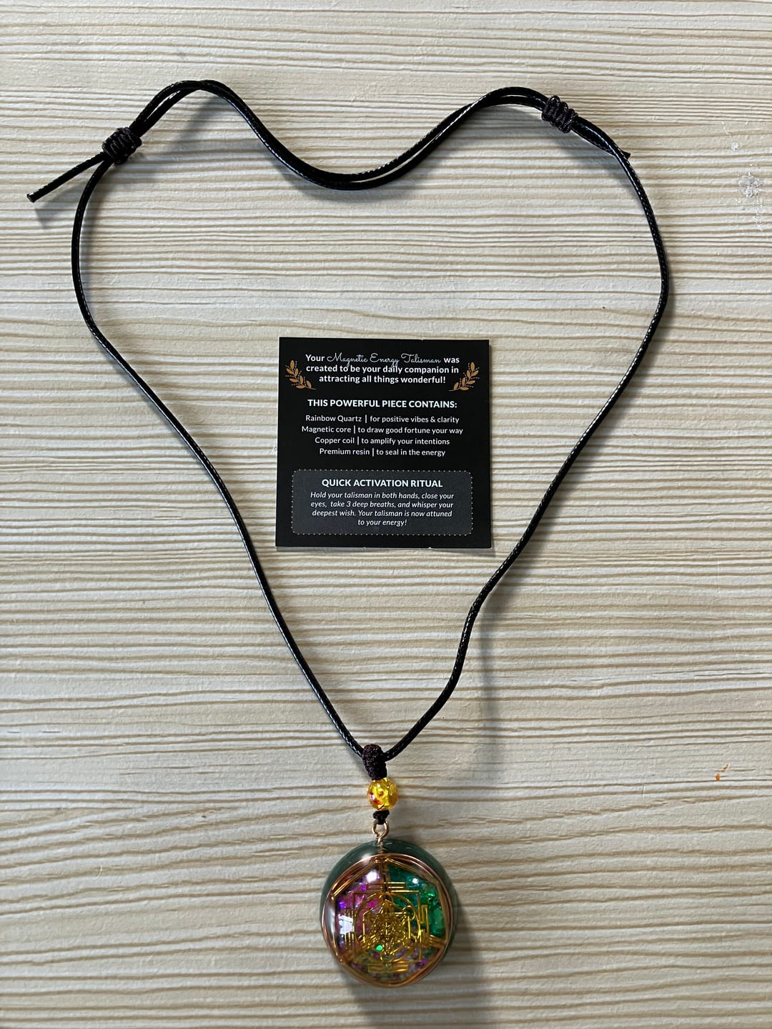 Customer photo review of Magnetic Energy Talisman