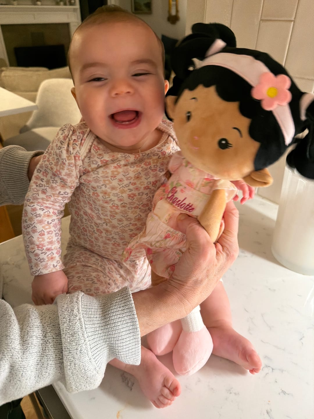 Customer photo review of Leyadoll Soft Plush Personalized Leya Doll, My First Baby Doll