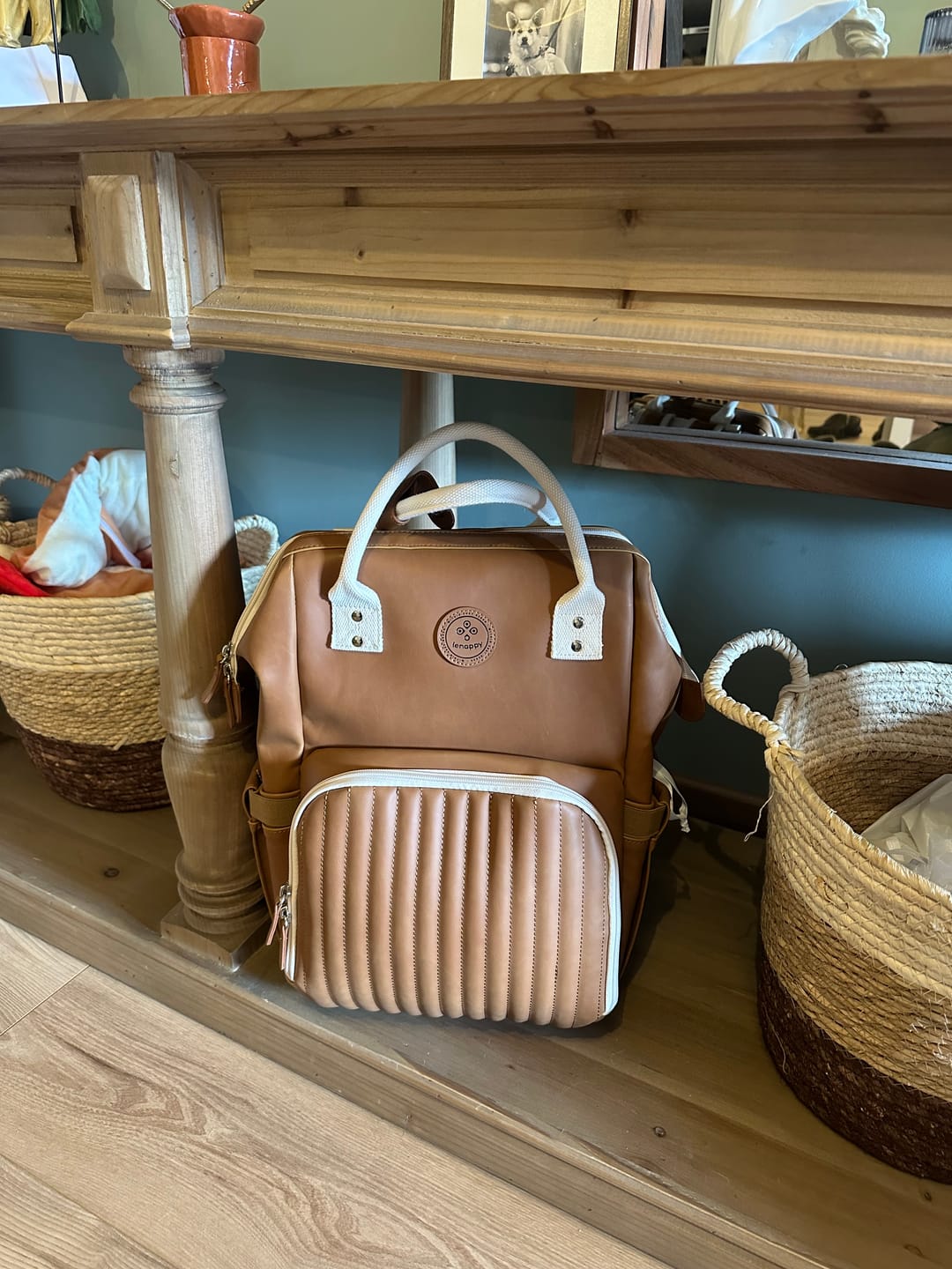 Customer photo review of Sac à dos à langer Richie - Sucre Brun