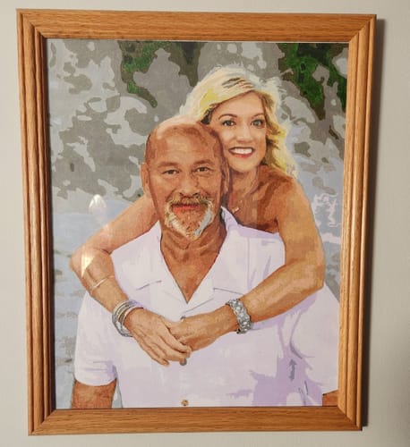 Customer photo review of Custom Paint By Numbers - Personalized Portraits Art