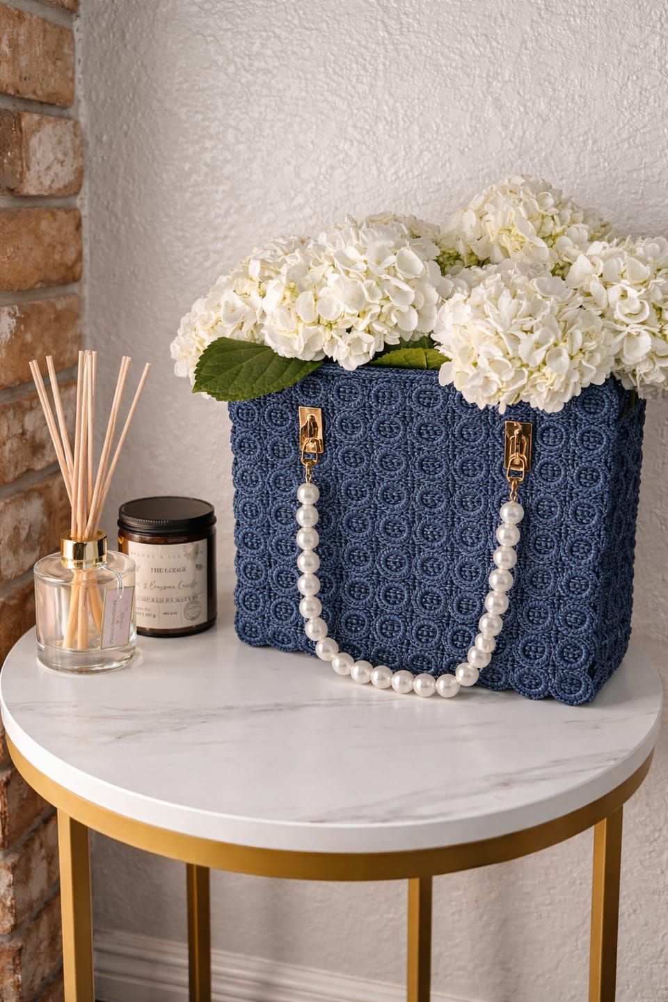 Customer photo review of CrochetPark™ Pearl Bee Crochet Bag Kit
