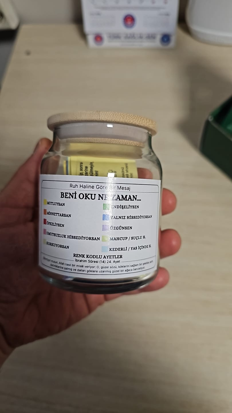 Customer photo review of Huzur Kavanoz - 150 Ayet - 10 Renkli