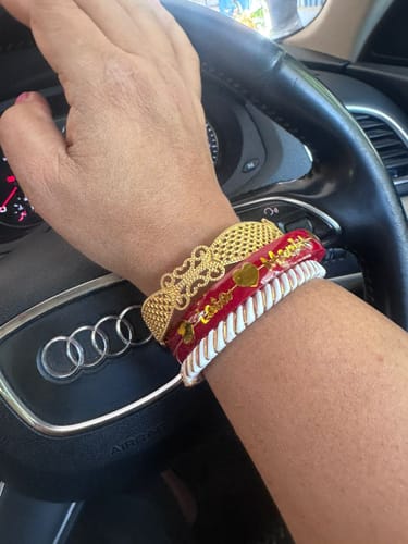 Customer photo review of Anmol Bandhan Gold Bangles –  Love & Togetherness crafted in Gold