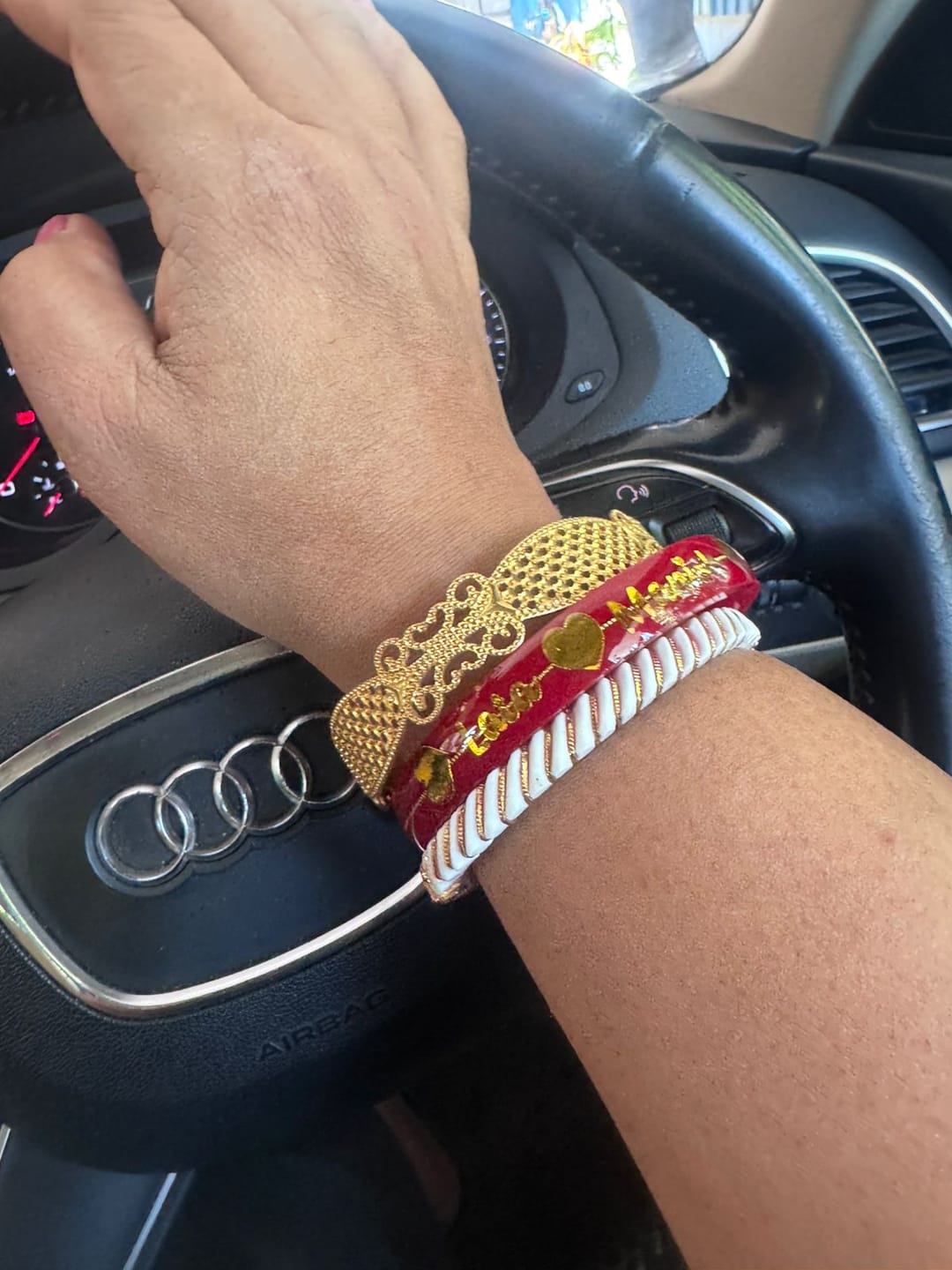 Customer photo review of Anmol Bandhan Gold Bangles –  Love & Togetherness crafted in Gold