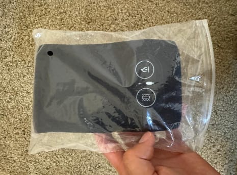 Customer photo review of WarmRelief™ Wrist Heat & Vibration Pad