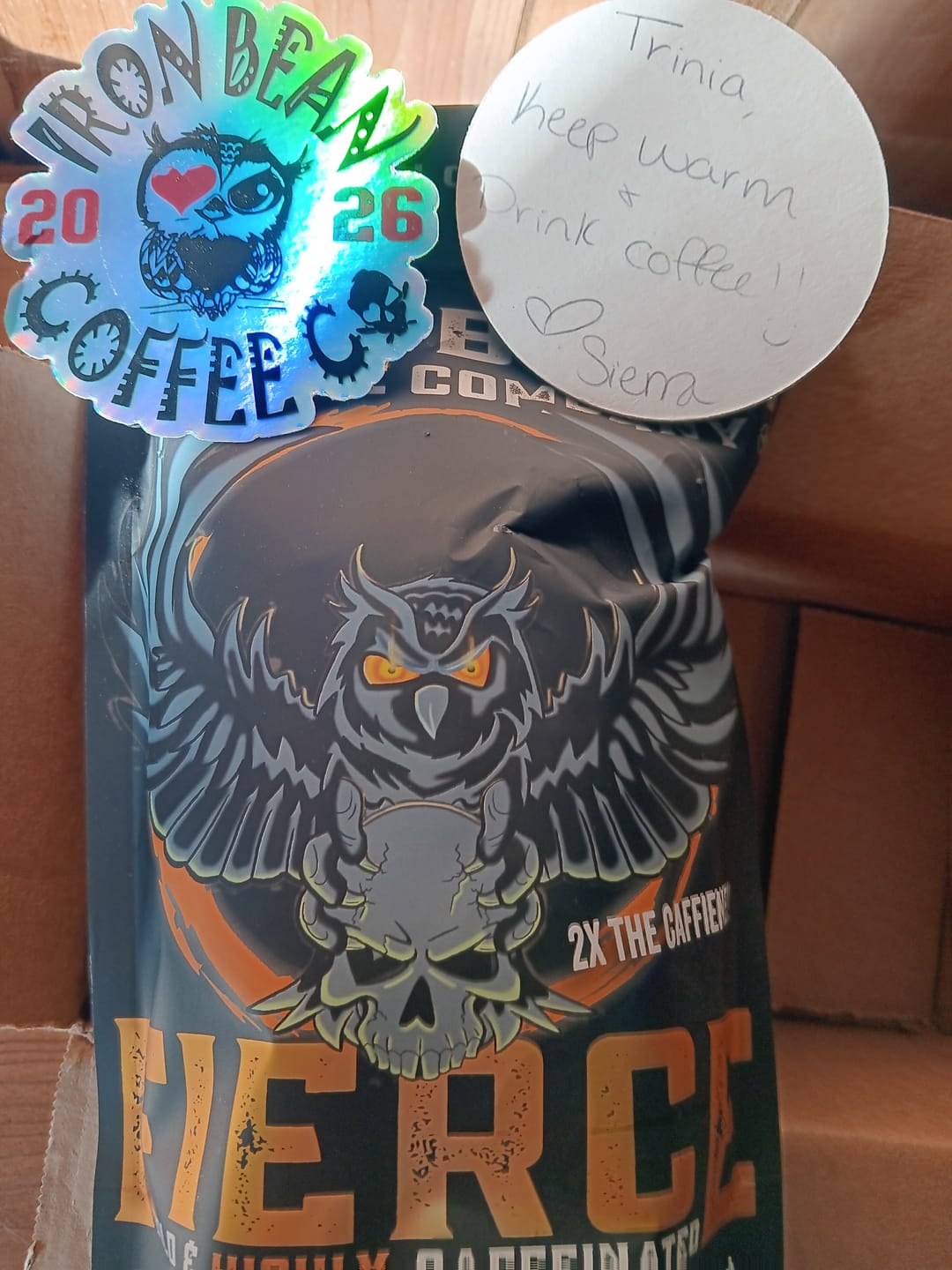 Customer photo review of Fierce™ - Highly Caffeinated Dark Roast