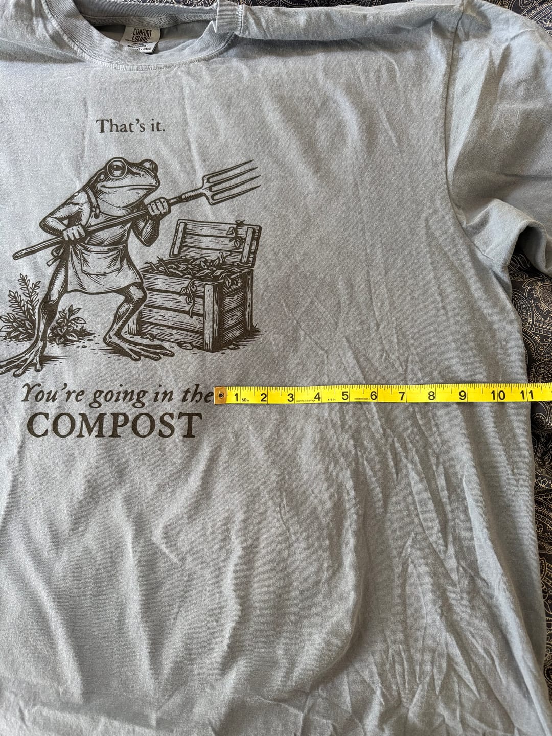 Customer photo review of Going in the Compost T-Shirt