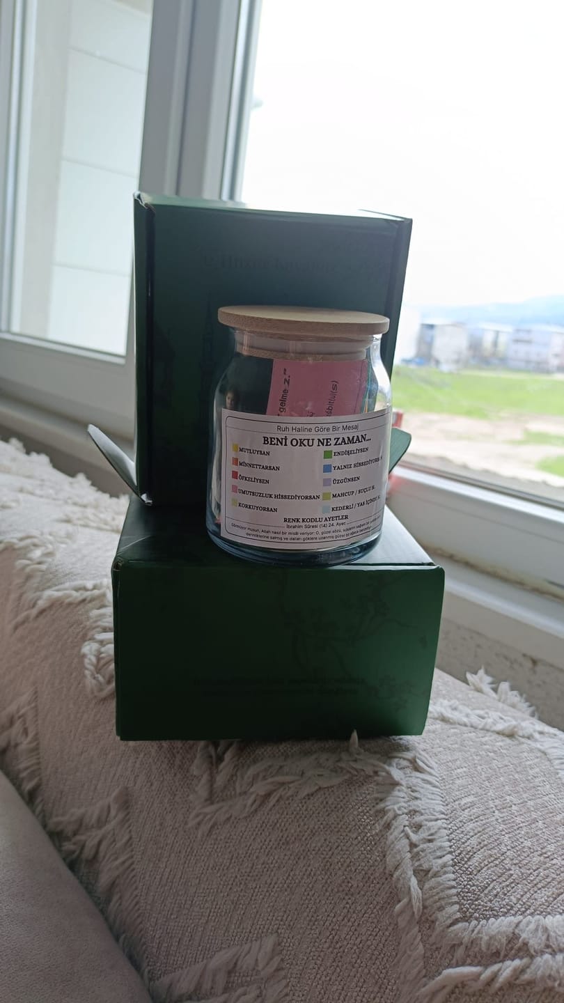 Customer photo review of Huzur Kavanoz - 150 Ayet - 10 Renkli