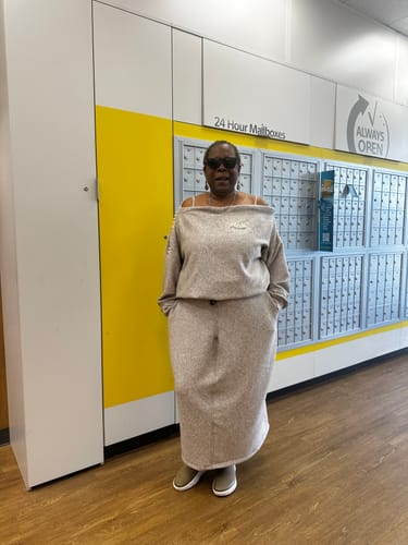 Customer photo review of Heather Taupe Ultra Soft Faux Cashmere