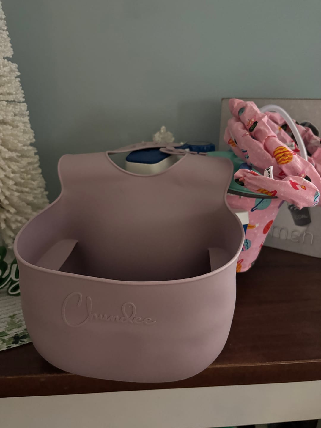 Customer photo review of Purple Chundee Bib
