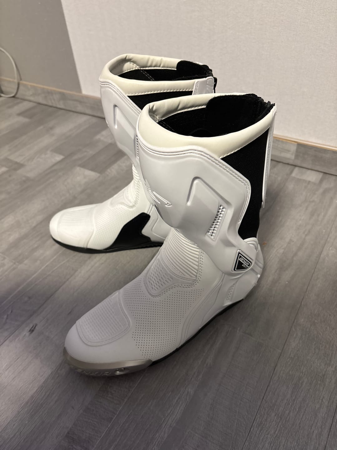 Customer photo review of Motorcycle Riding Boots White