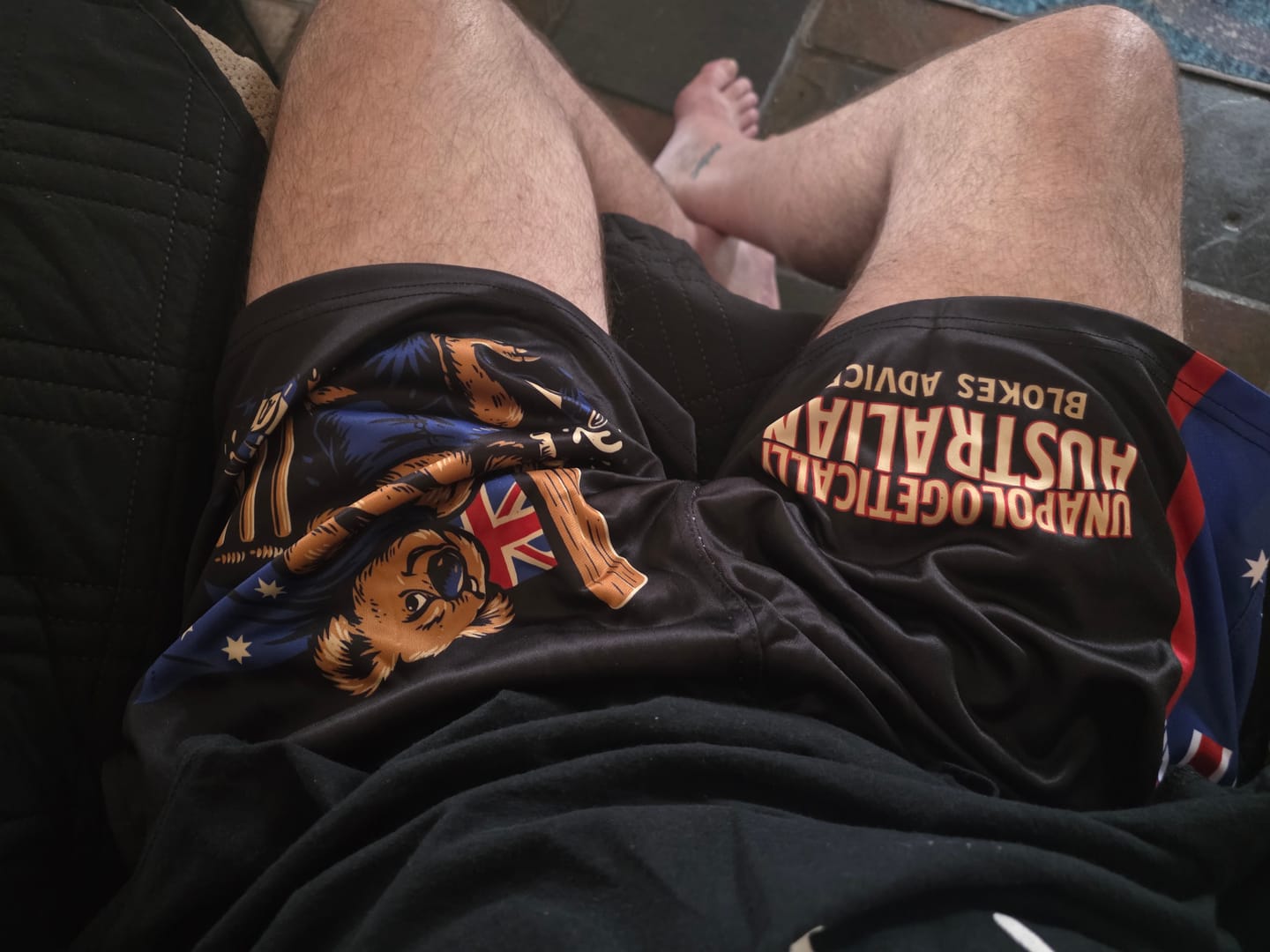 Customer photo review of Aussie As Footy Shorts