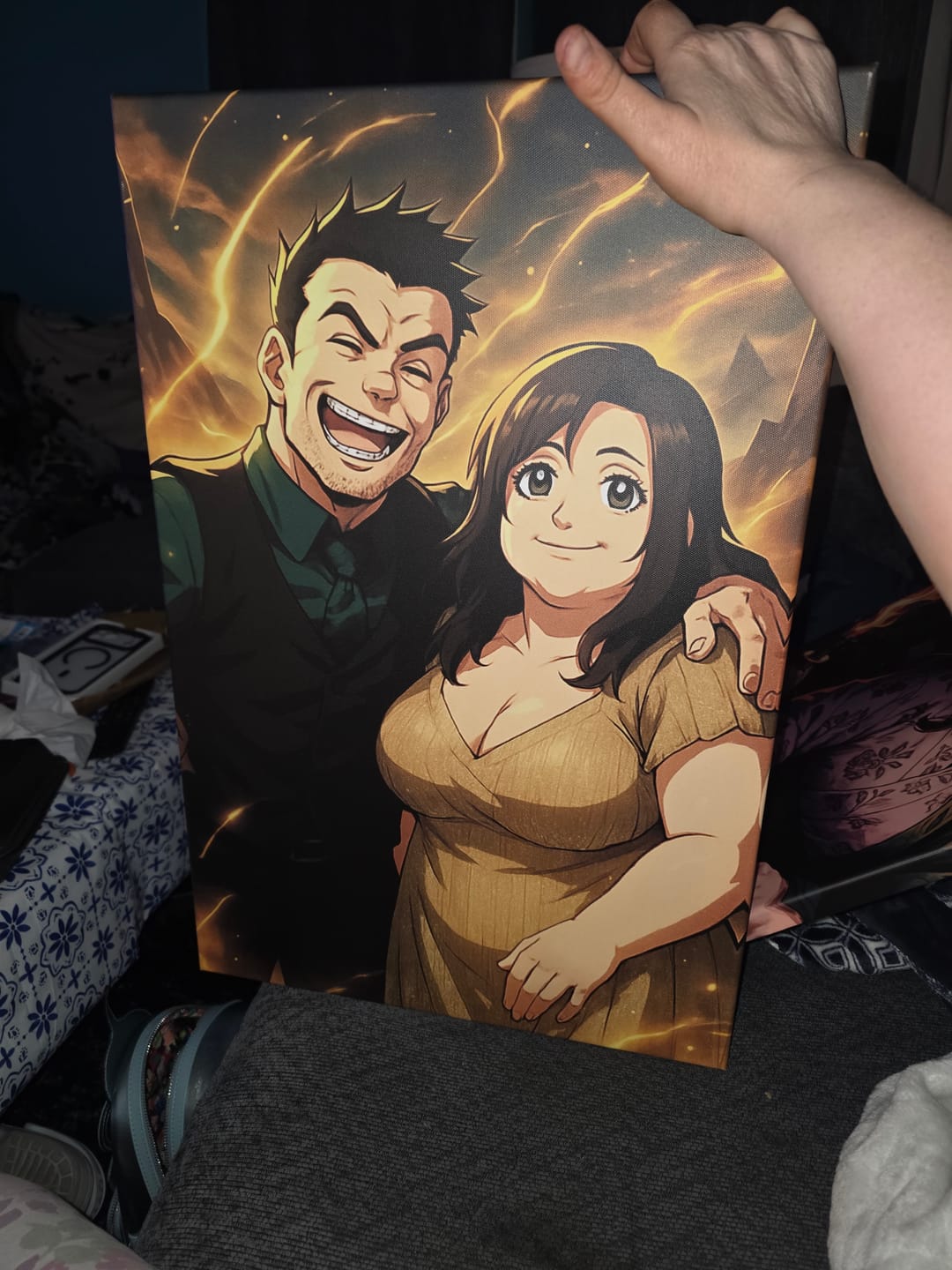 Customer photo review of Personalized Canvas - Portrait in Anime style