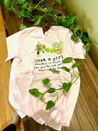Customer photo review of Just a Girl T-Shirt