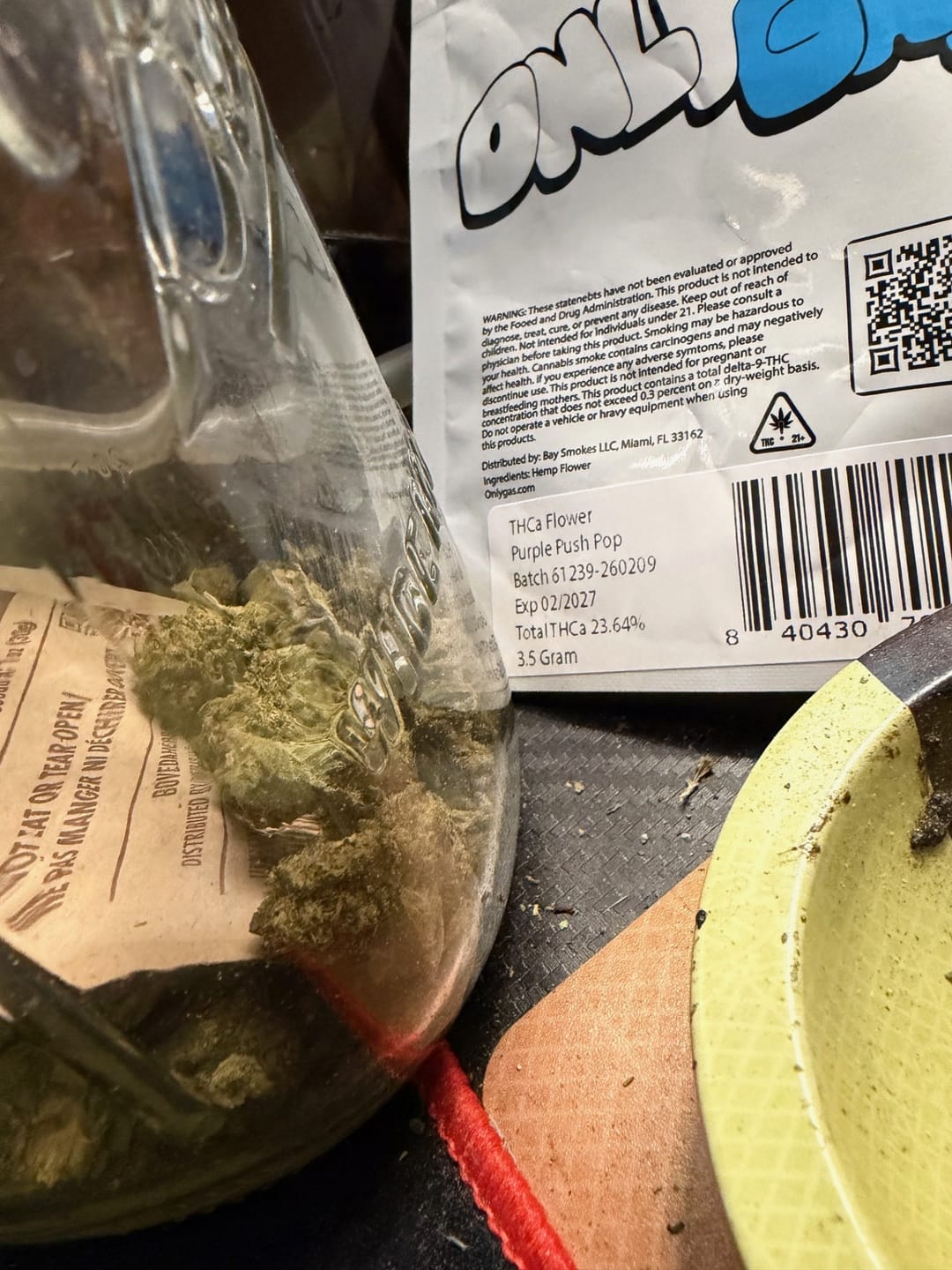 Customer photo review of Purple Push Pop -THCa Flower