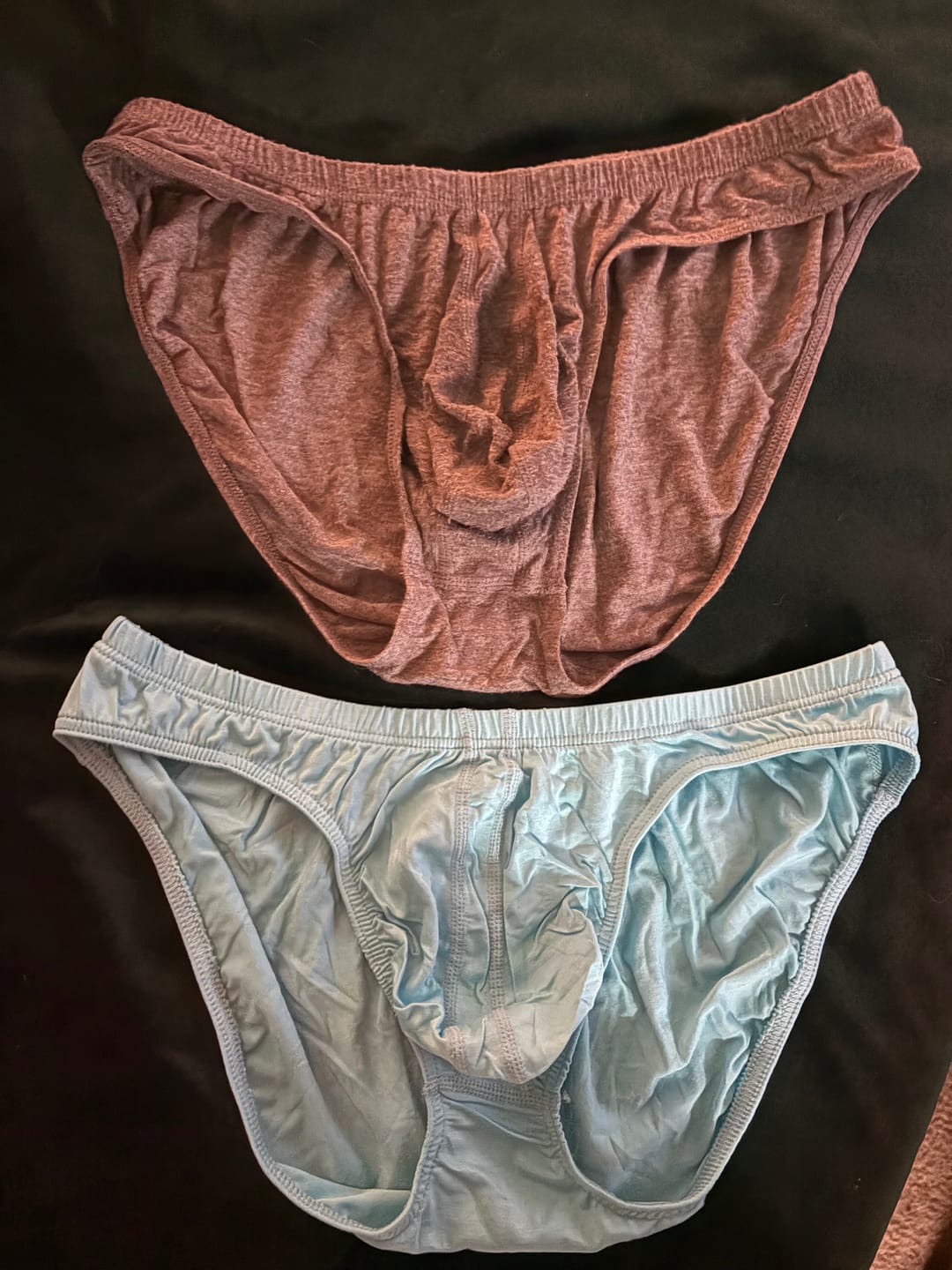 Customer photo review of Modal 0in Ares Ascent Low-Rise Bikini Briefs No Fly 3pk Light Red/Mulberry/Sky Blue