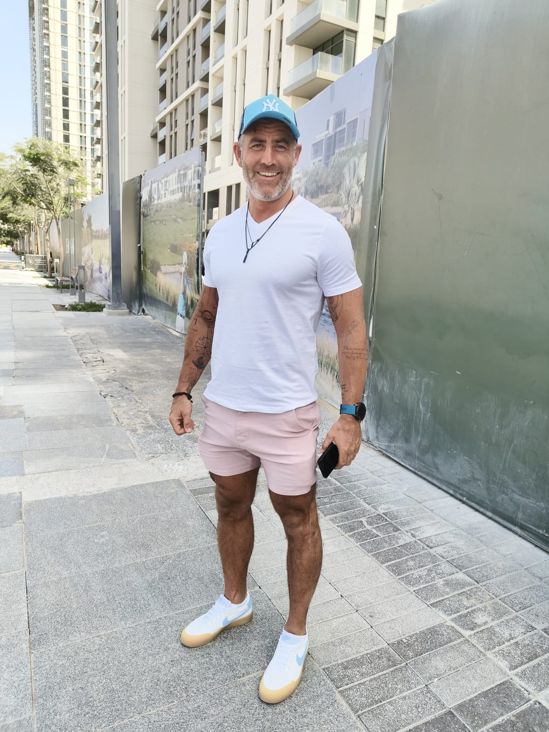Customer photo review of Ultra-Stretch 7" Chino Shorts - Cream
