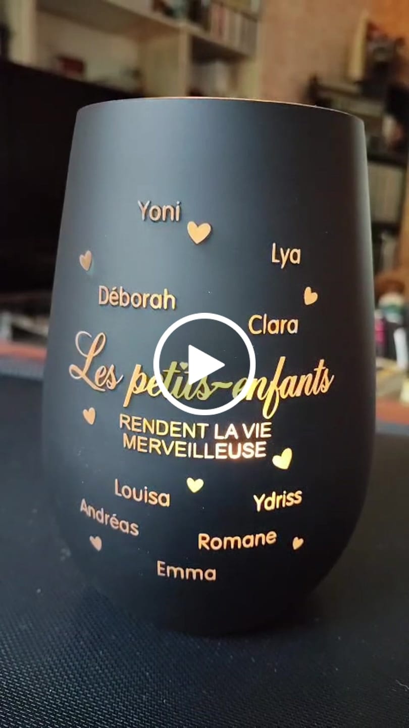 Customer video review of Les petits-enfants - Grands-parents-Photophore