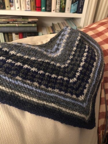 Customer photo review of Isla Shawl - PDF Pattern in English