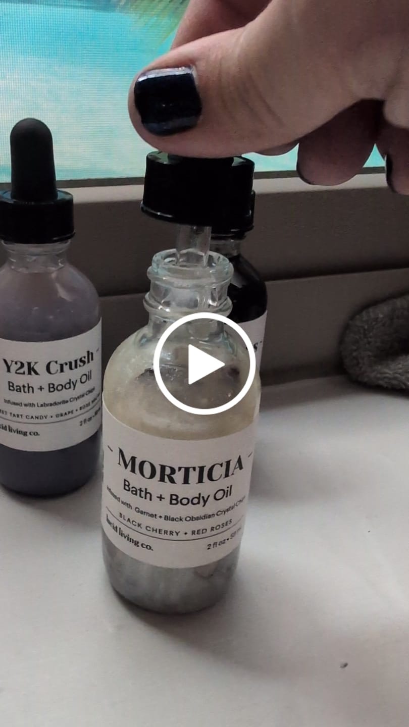 Customer video review of MORTICIA Bath & Body Oil