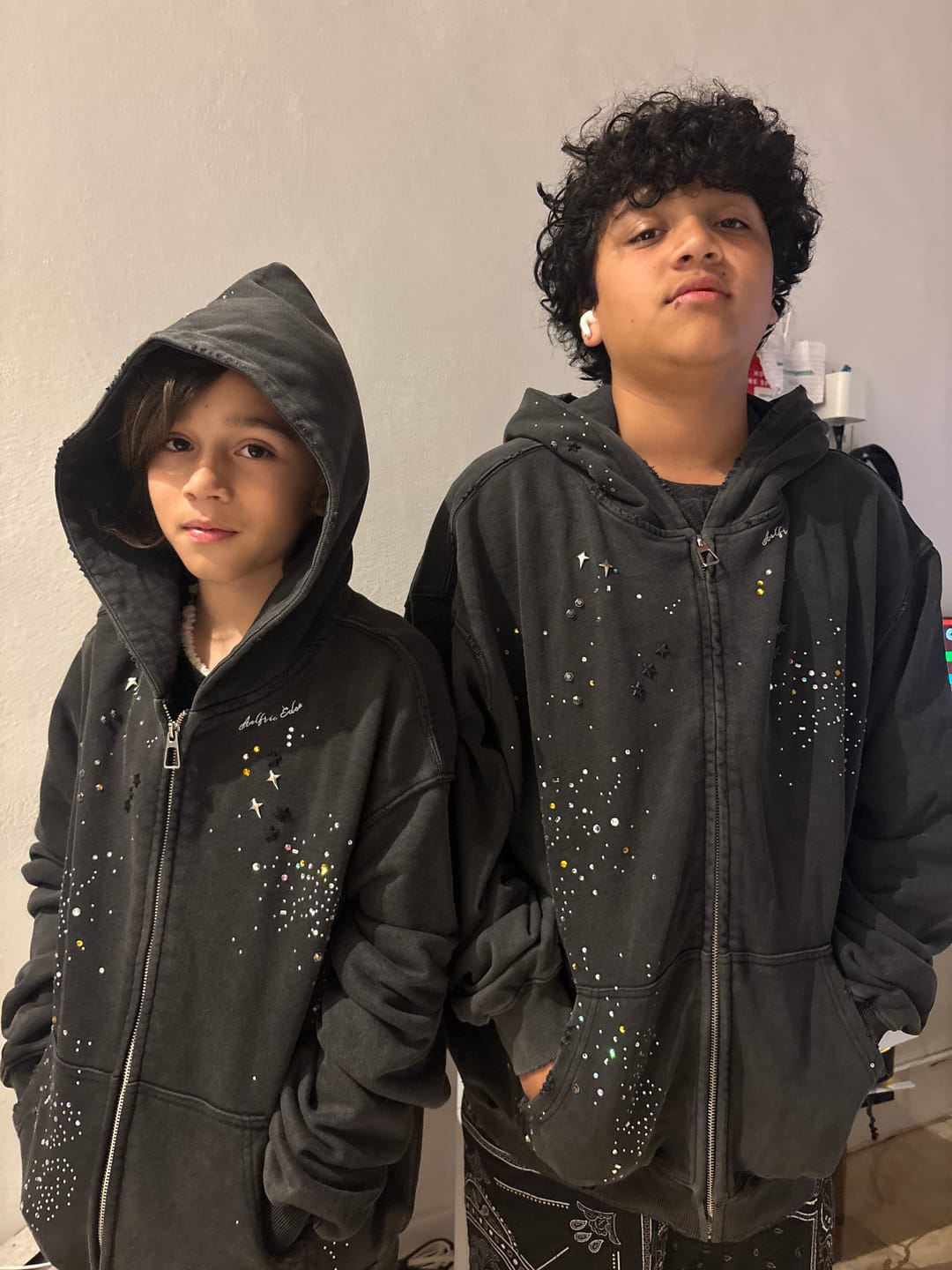 Customer photo review of Aelfric Eden Rhinestone Boxy Zip Up V302 Hoodie