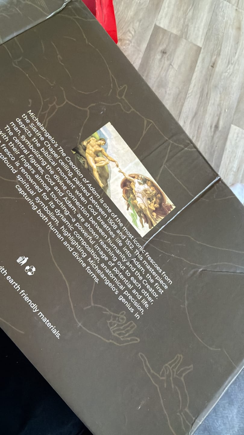 Customer photo review of The Creation of Adam Sneakers