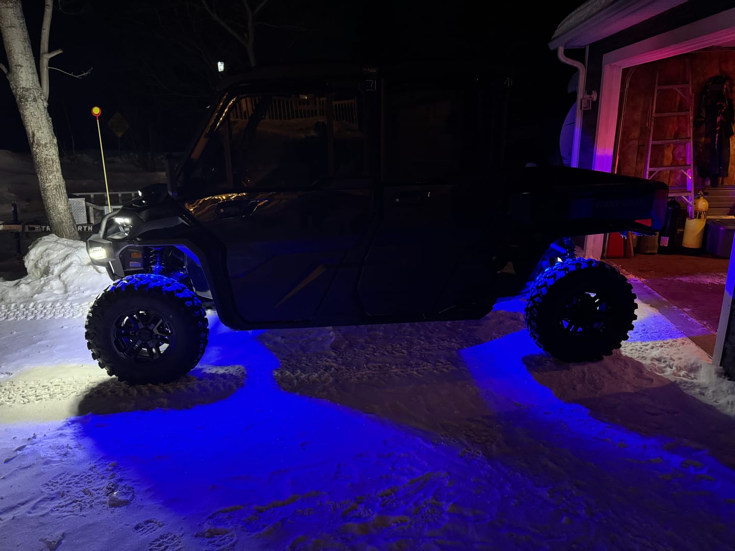Customer photo review of Universal 8 Pods RGB Rock Light Kit for UTV ATV Jeep Truck SUV Car