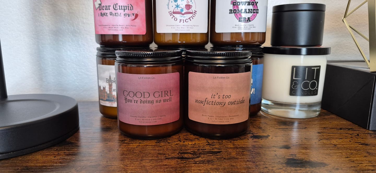 Customer photo review of Good Girl You're Doing So Well | Dark Romance Candle