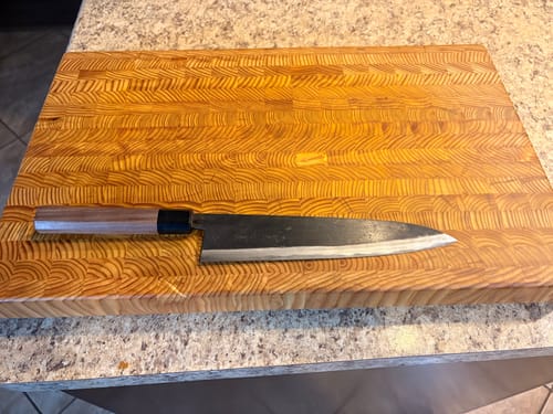 Customer photo review of Moritaka Kurouchi AS Gyuto 240 mm