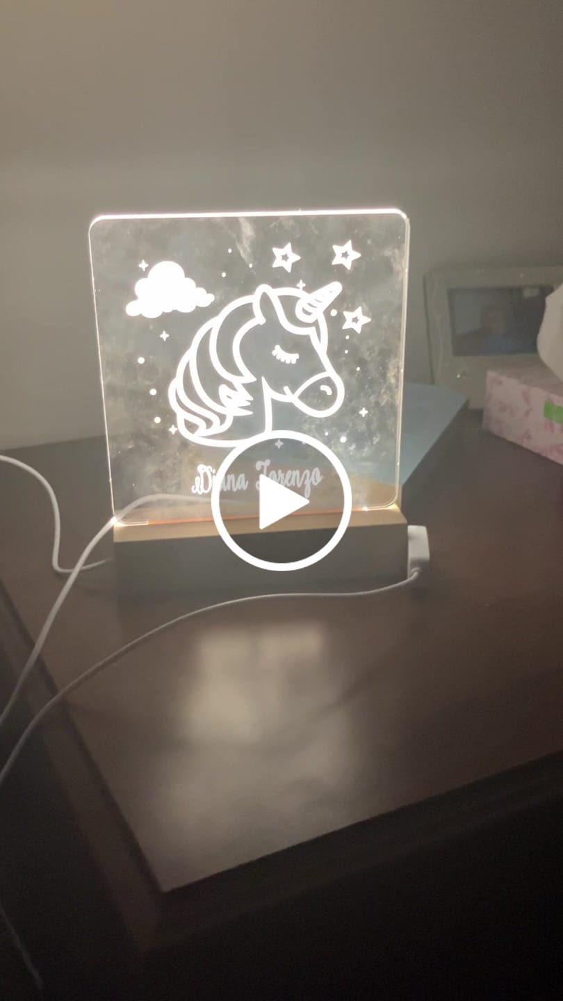 Customer video review of Unicorn - Personalized Night Light